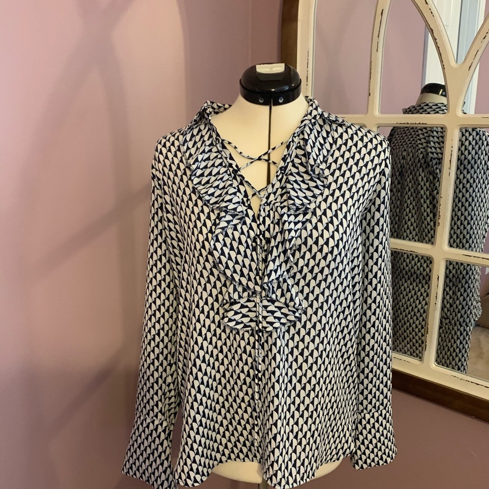 Ann Taylor Lace Up Top